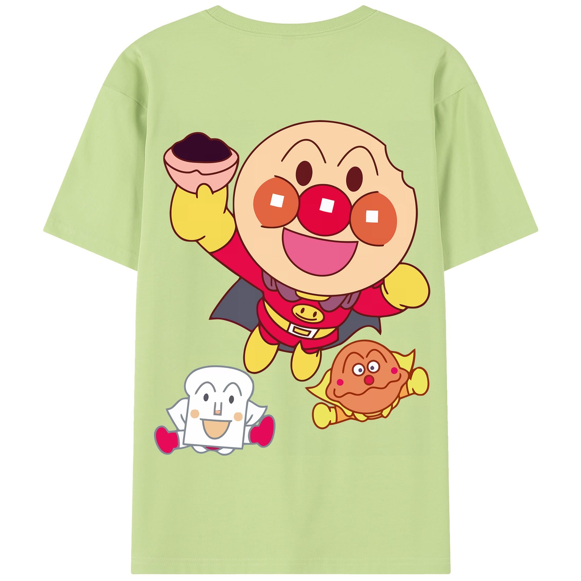 （画像用） アンパンマン Anpanman 綿100％半袖Tシャツ（背面プリント）